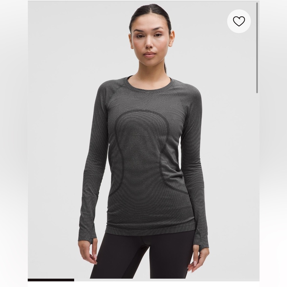 Lululemon Gray Long Sleeve swiftly Top size 6